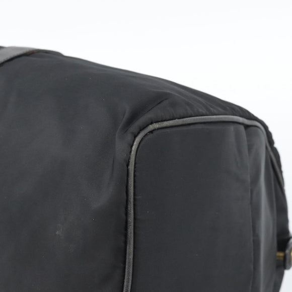 PRADA Boston Bag Nylon Black Auth bs13423