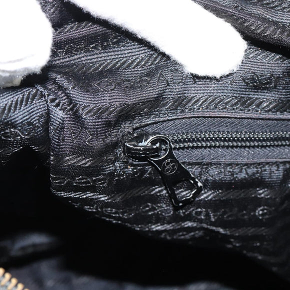 PRADA Boston Bag Nylon Black Auth bs13423