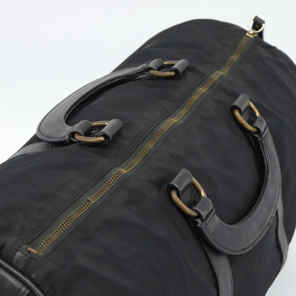 PRADA Boston Bag Nylon Black Auth bs13423