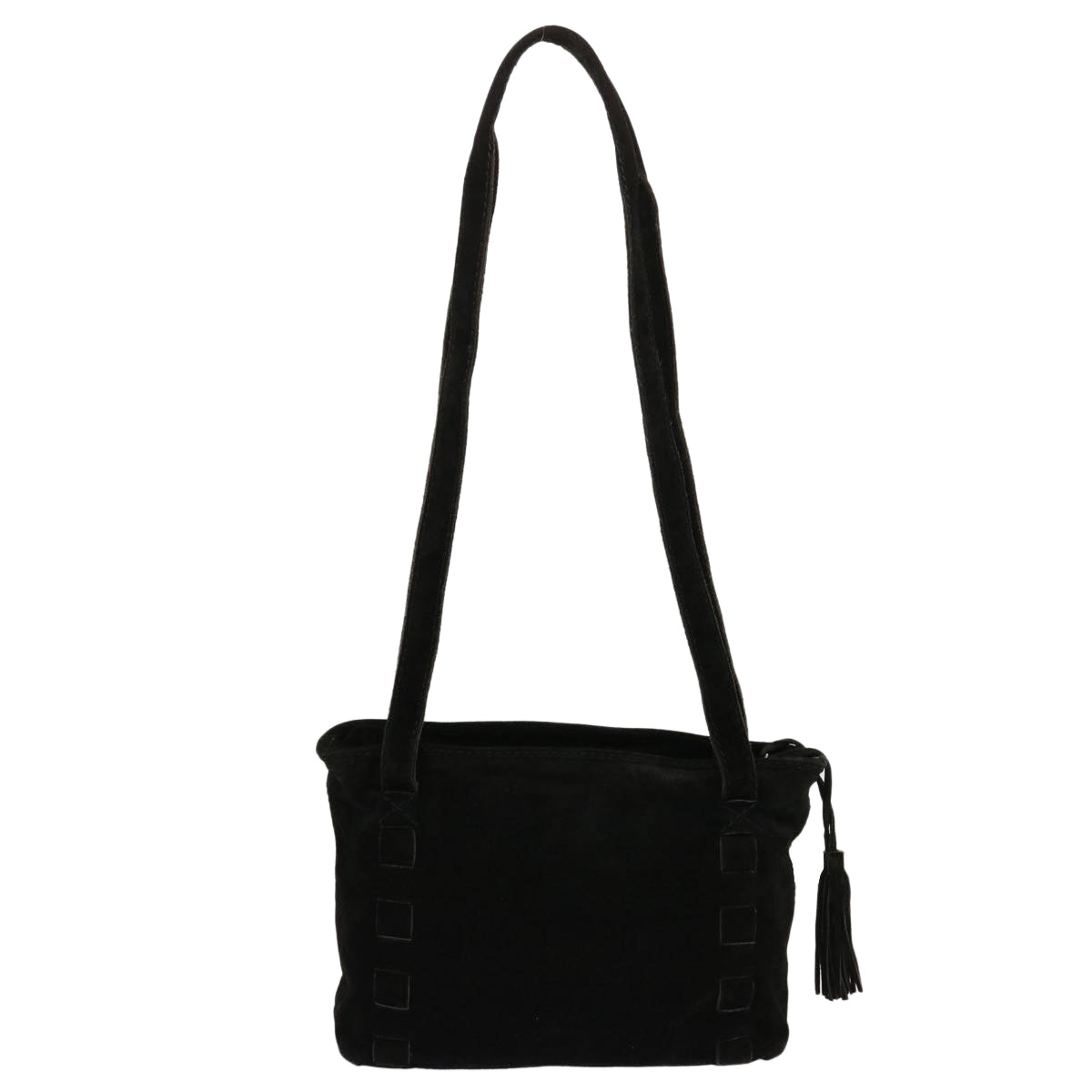 BOTTEGA VENETA Shoulder Bag Suede Black Auth bs13425 - 0