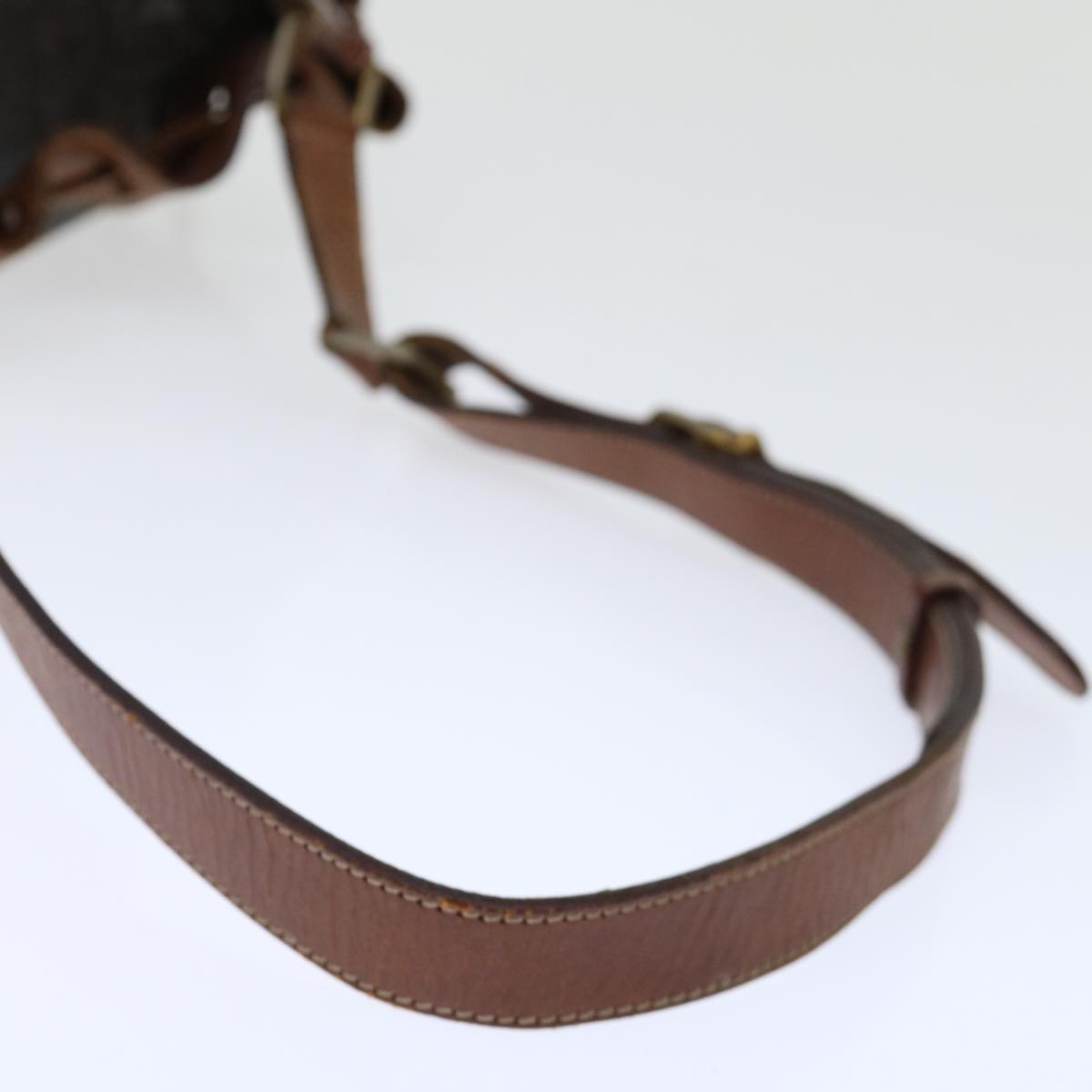 CELINE Macadam Canvas Shoulder Bag PVC Brown Auth bs13427