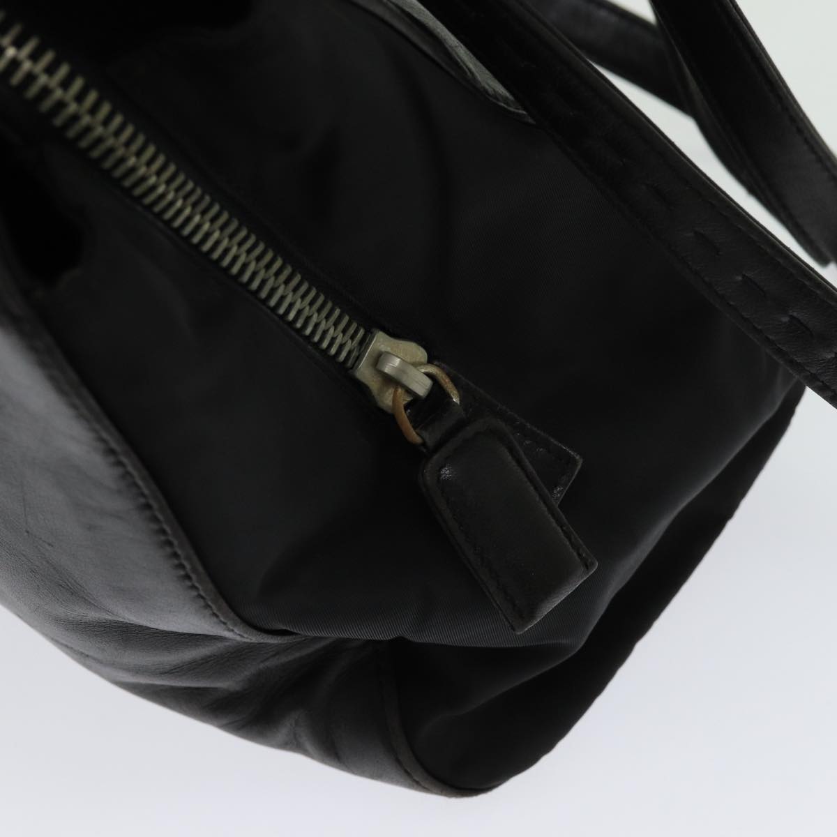 PRADA Shoulder Bag Leather Black Auth bs13436