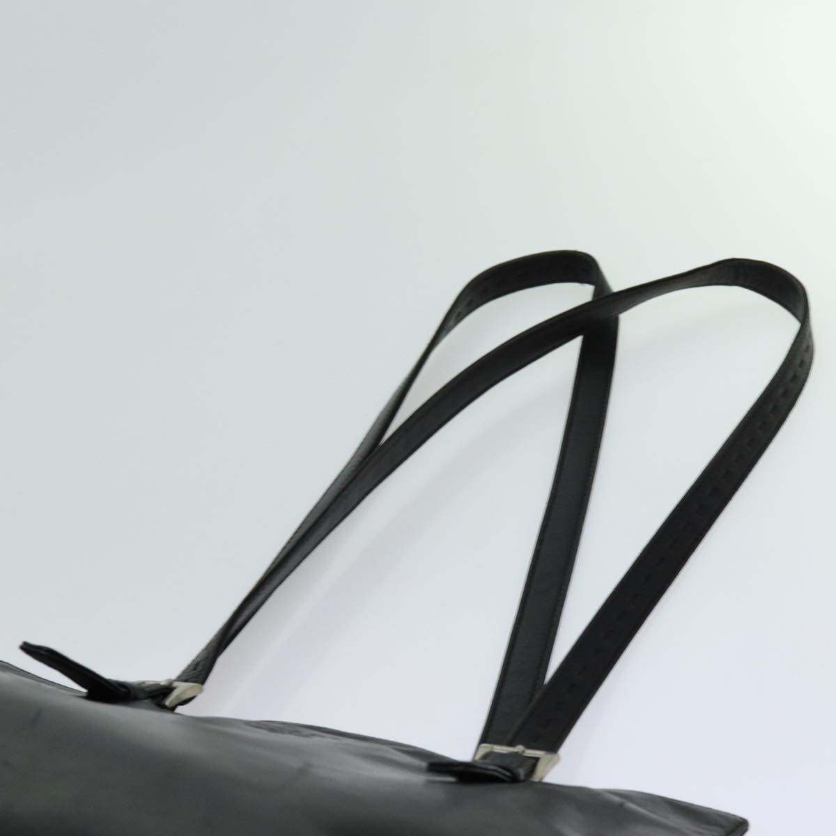 PRADA Shoulder Bag Leather Black Auth bs13436