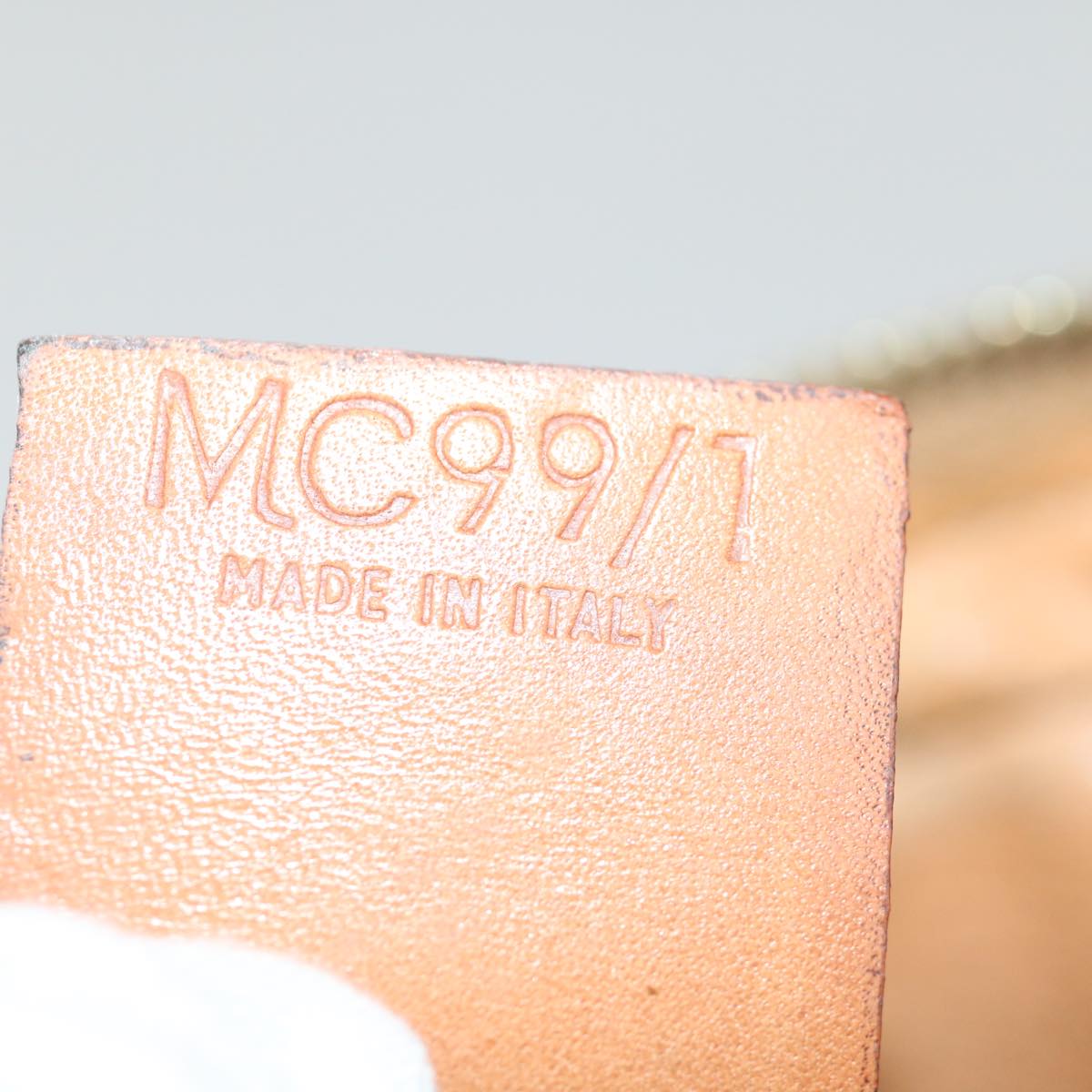 CELINE Macadam Canvas Clutch Bag PVC Brown Auth bs13453