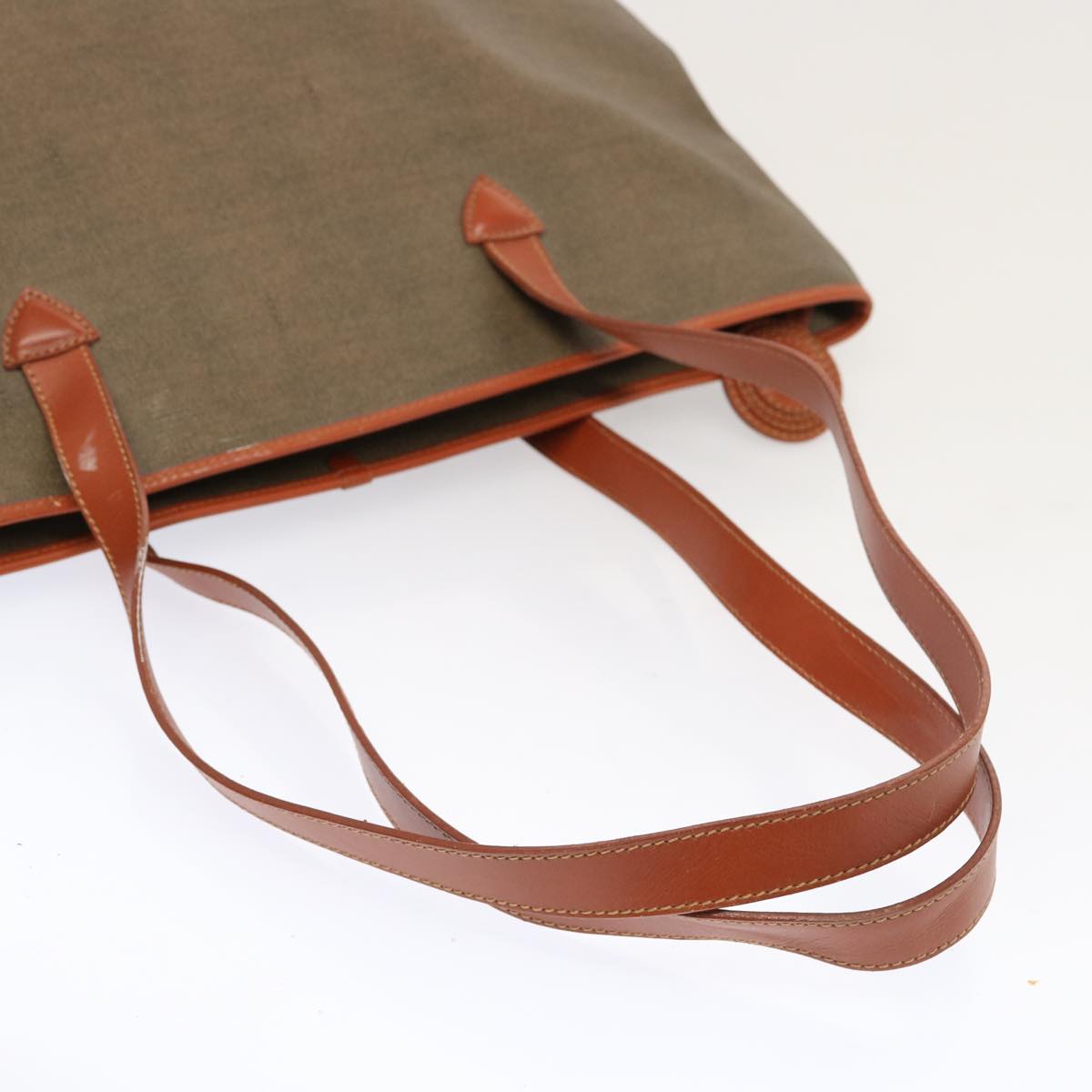 FENDI Shoulder Bag PVC Leather Beige Auth bs13469