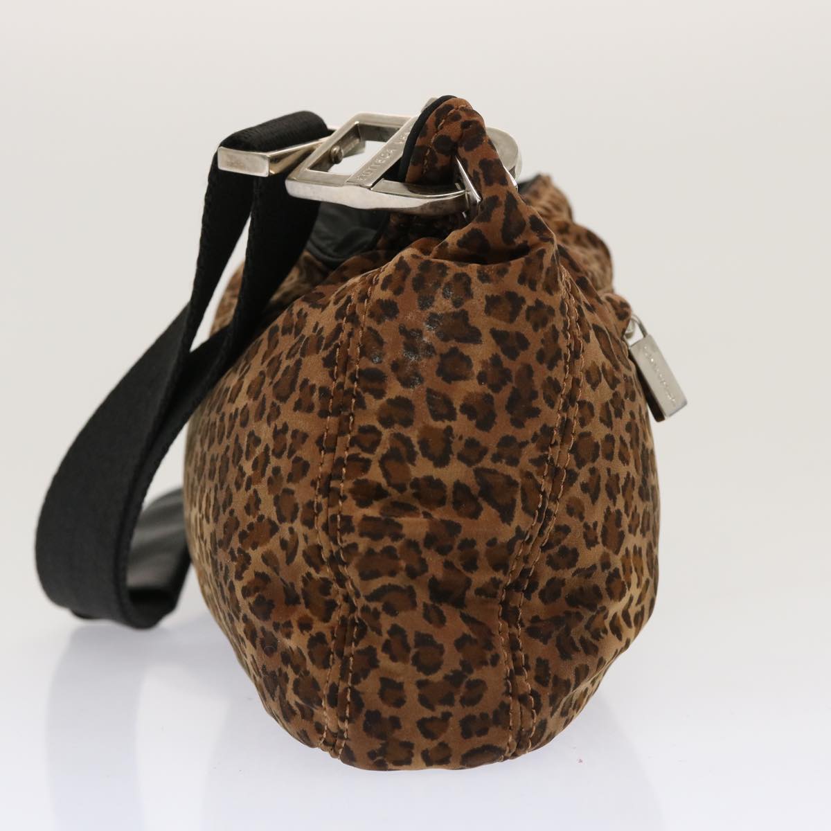 BOTTEGAVENETA Pouch Hand Bag Nylon Leather 3Set Brown Black Auth bs13471