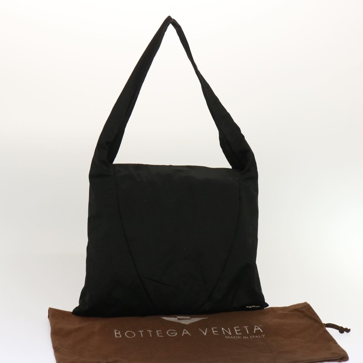 BOTTEGAVENETA Pouch Hand Bag Nylon Leather 3Set Brown Black Auth bs13471 - 0