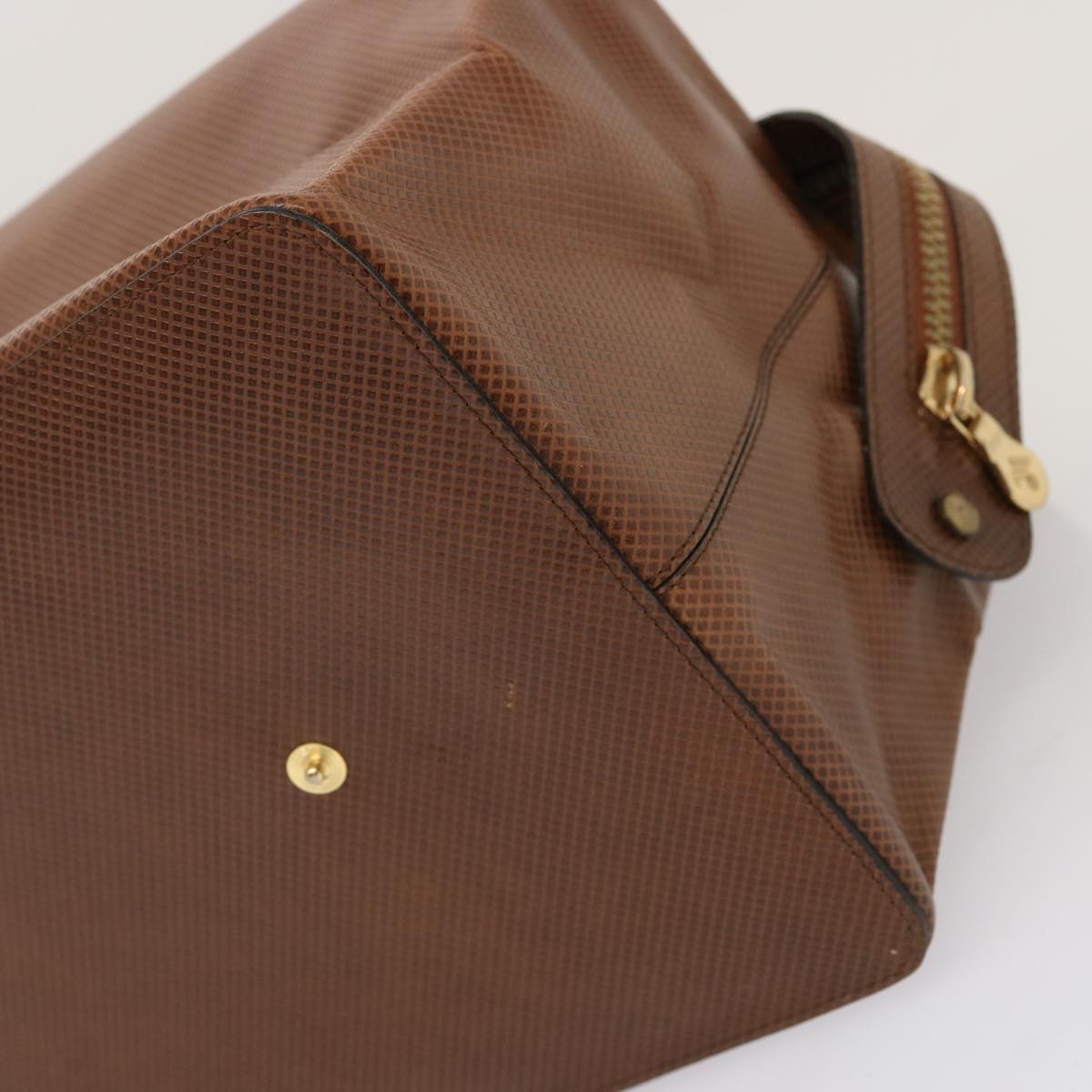 BOTTEGAVENETA Pouch Hand Bag Nylon Leather 3Set Brown Black Auth bs13471