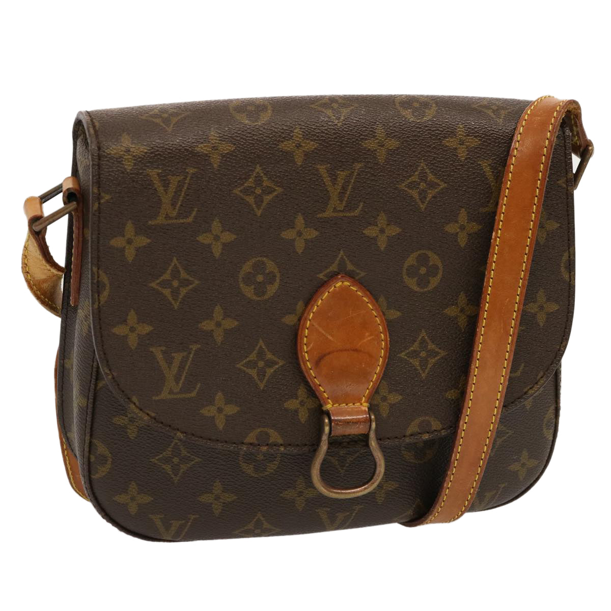 LOUIS VUITTON Monogram Saint Cloud GM Shoulder Bag Vintage M51242 Auth bs13477