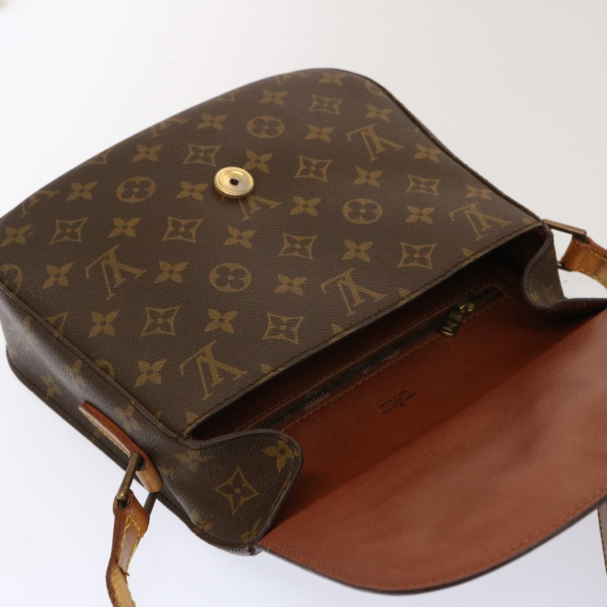 LOUIS VUITTON Monogram Saint Cloud GM Shoulder Bag Vintage M51242 Auth bs13477