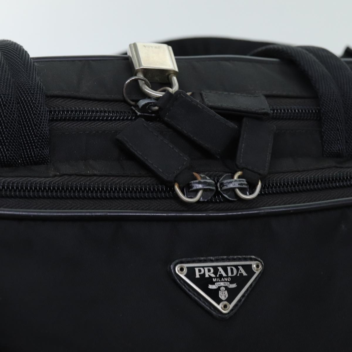 PRADA Shoulder Bag Nylon Black Auth bs13490