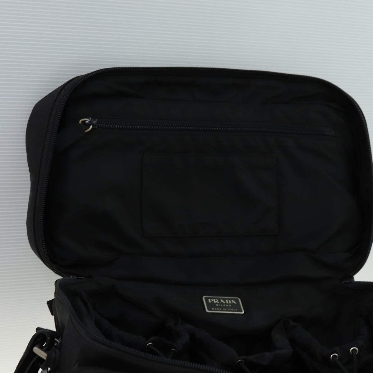 PRADA Shoulder Bag Nylon Black Auth bs13490