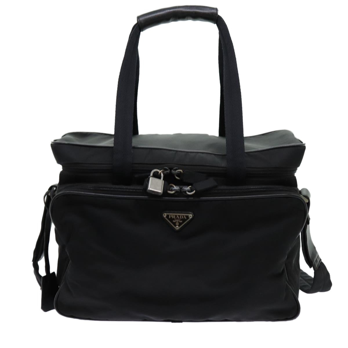 PRADA Shoulder Bag Nylon Black Auth bs13490