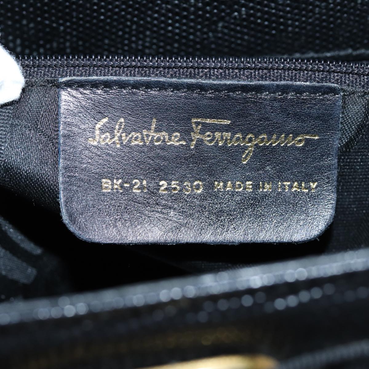 Salvatore Ferragamo Shoulder Bag Leather 3Set Black Auth bs13500