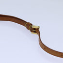 LOUIS VUITTON Belt Leather 95/38 Beige LV Auth bs13504-15