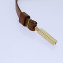 LOUIS VUITTON Belt Leather 95/38 Beige LV Auth bs13504-16