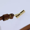 LOUIS VUITTON Belt Leather 95/38 Beige LV Auth bs13504-17