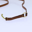 LOUIS VUITTON Belt Leather 95/38 Beige LV Auth bs13504-18