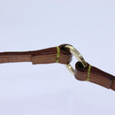 LOUIS VUITTON Belt Leather 95/38 Beige LV Auth bs13504-19