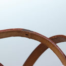 LOUIS VUITTON Belt Leather 95/38 Beige LV Auth bs13504-21