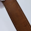 LOUIS VUITTON Belt Leather 95/38 Beige LV Auth bs13504-7