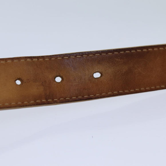 LOUIS VUITTON Belt Leather 95/38 Beige LV Auth bs13504