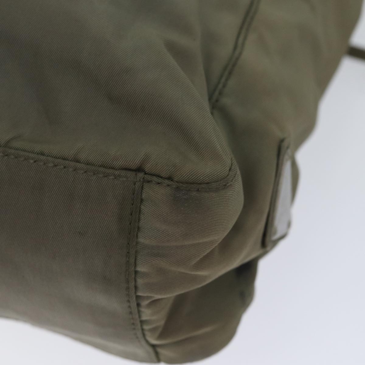 PRADA Shoulder Bag Nylon Khaki Auth bs13512