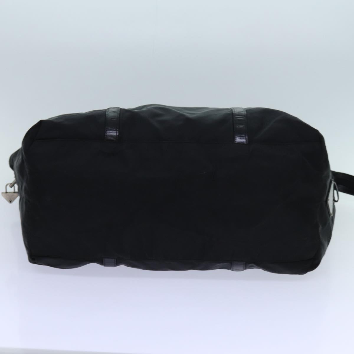 PRADA Boston Bag Nylon Black Auth bs13518