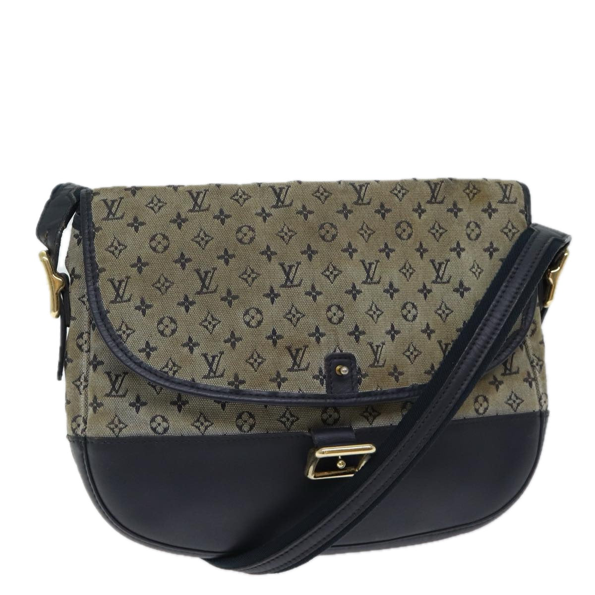 LOUIS VUITTON Monogram Mini Belanger Shoulder Bag Blue M92670 LV Auth bs13523