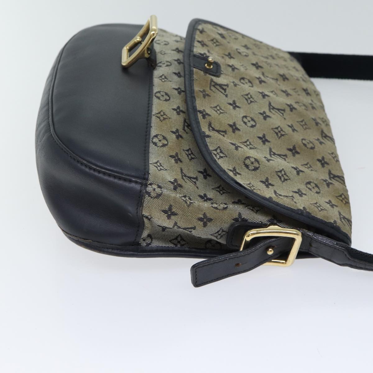 LOUIS VUITTON Monogram Mini Belanger Shoulder Bag Blue M92670 LV Auth bs13523