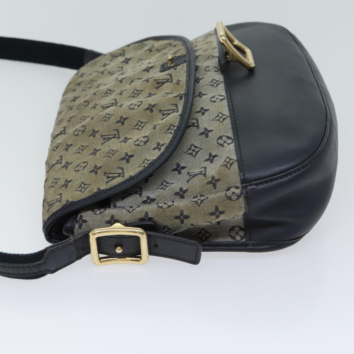 LOUIS VUITTON Monogram Mini Belanger Shoulder Bag Blue M92670 LV Auth bs13523