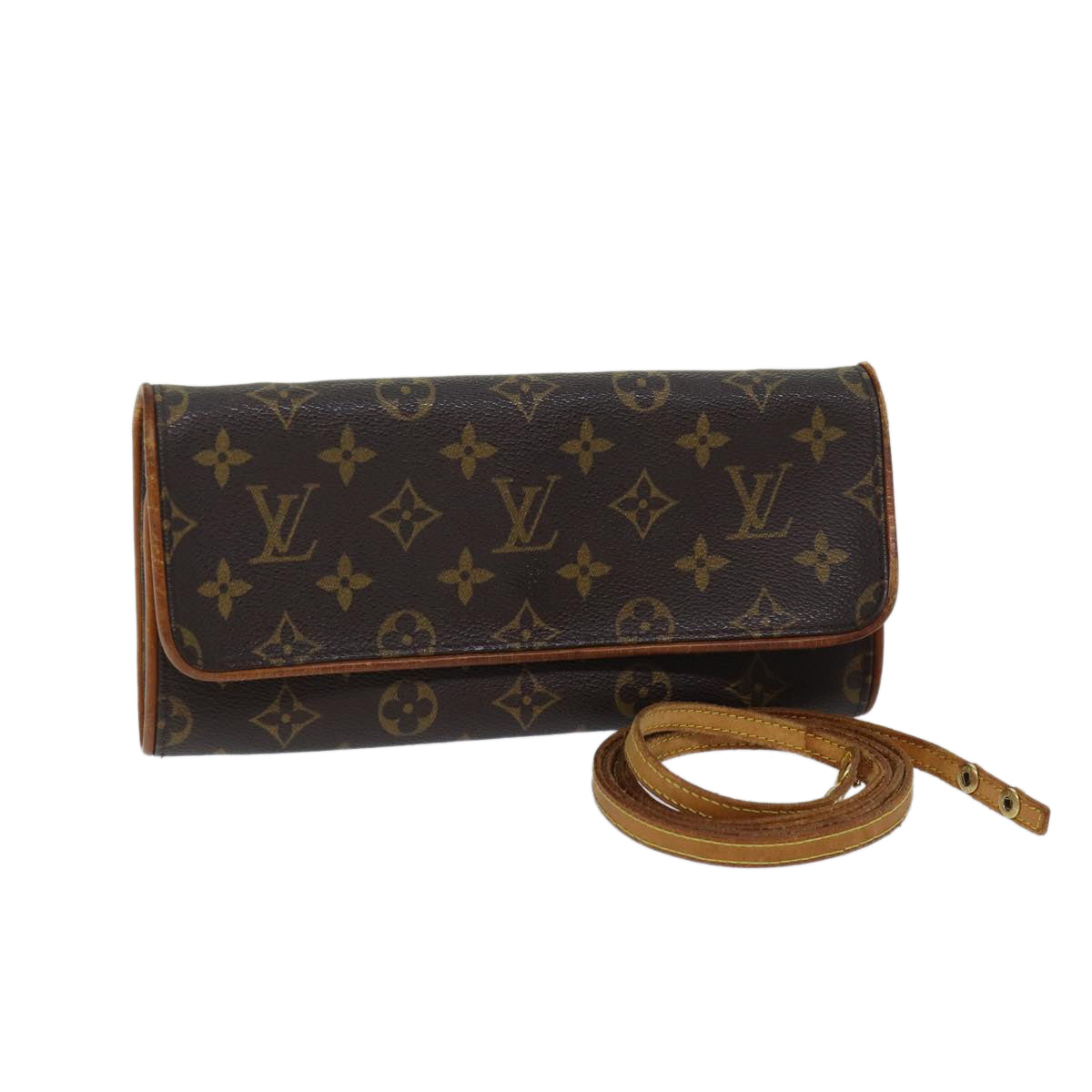 LOUIS VUITTON Monogram Pochette Twin GM Shoulder Bag M51852 LV Auth bs13535