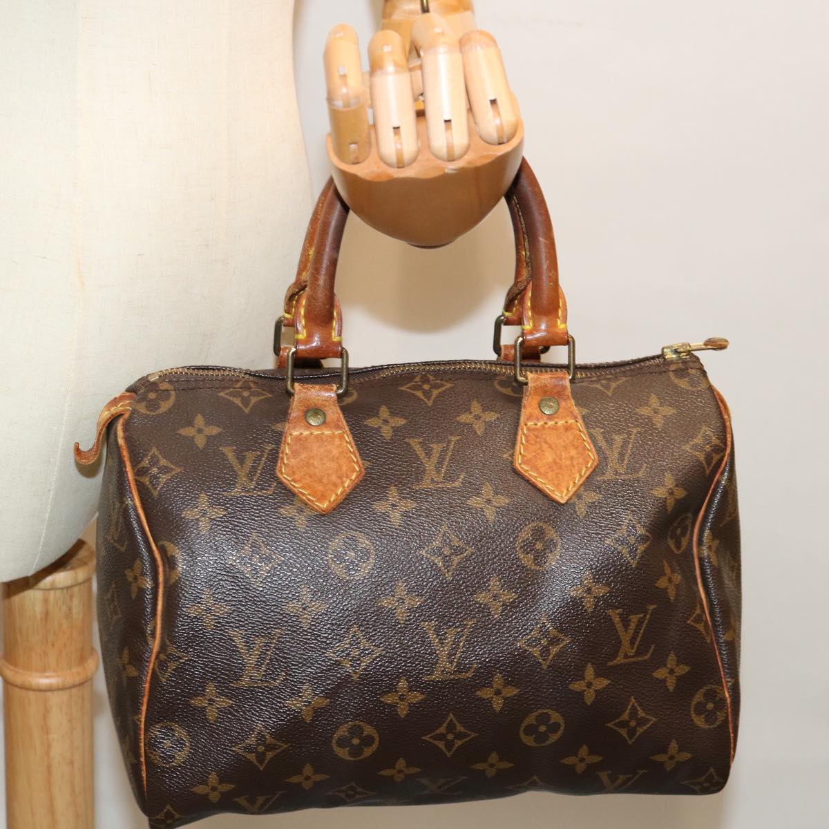 LOUIS VUITTON Monogram Speedy 25 Hand Bag M41528 LV Auth bs13547