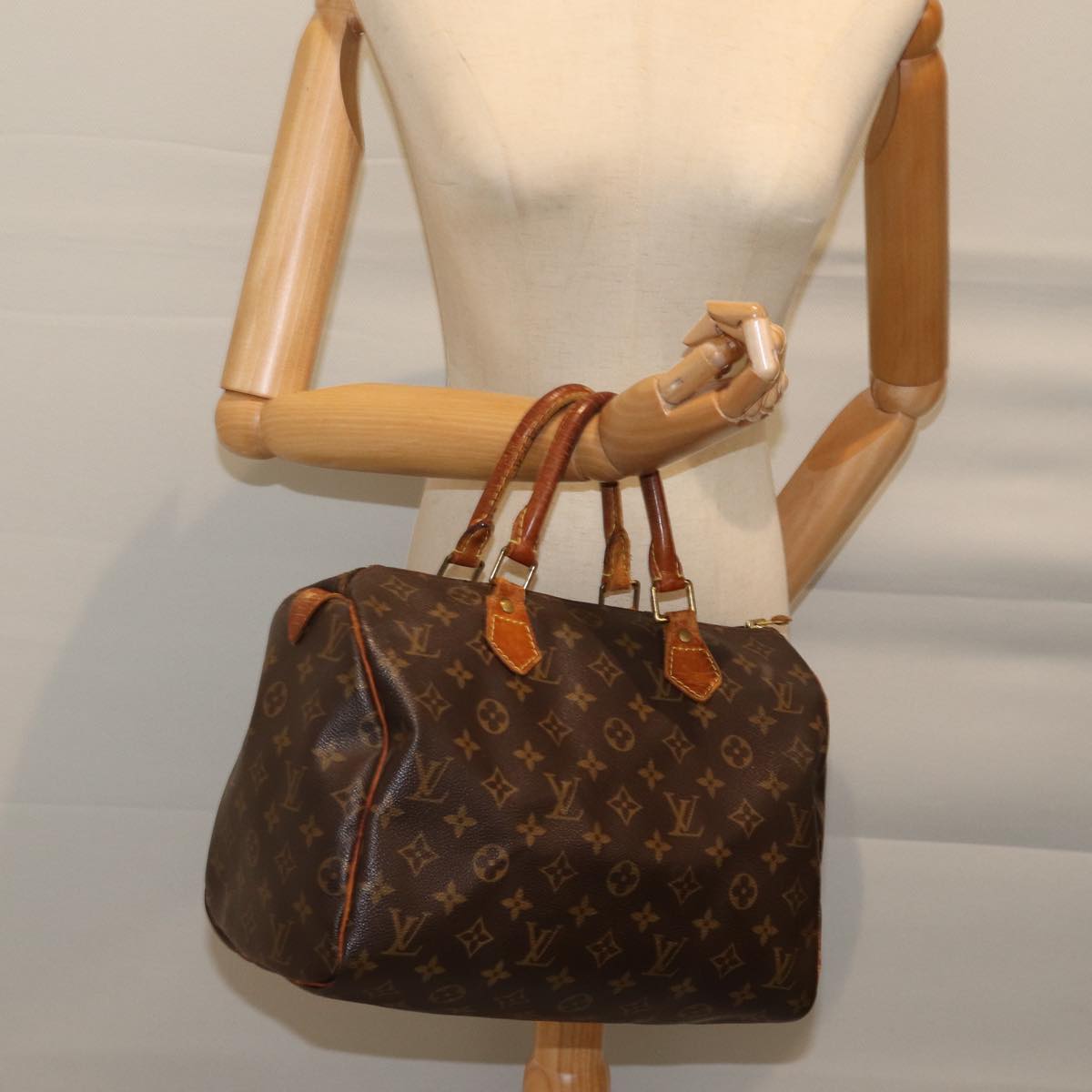 LOUIS VUITTON Monogram Speedy 30 Hand Bag M41526 LV Auth bs13548