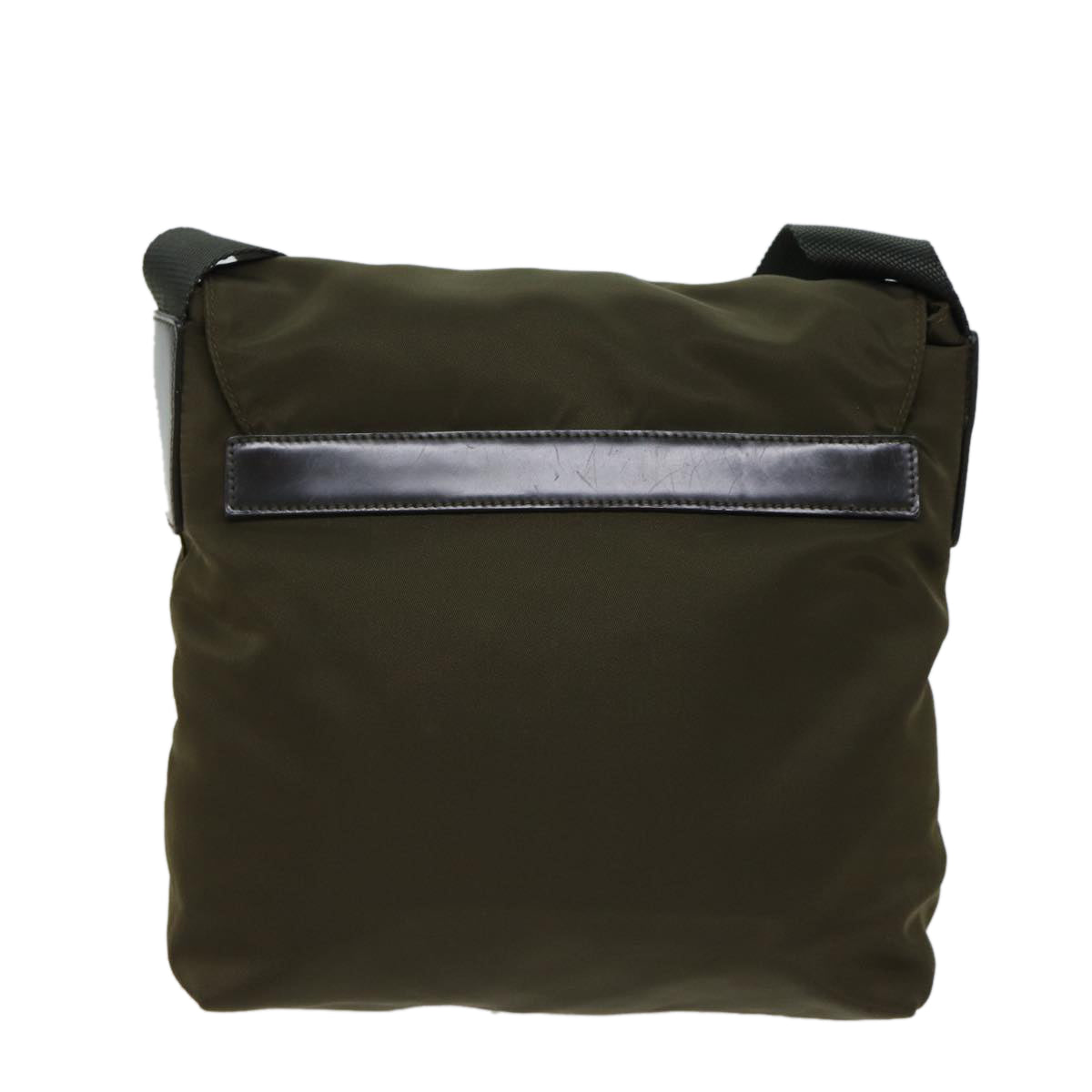 PRADA Shoulder Bag Nylon Khaki Auth bs13555