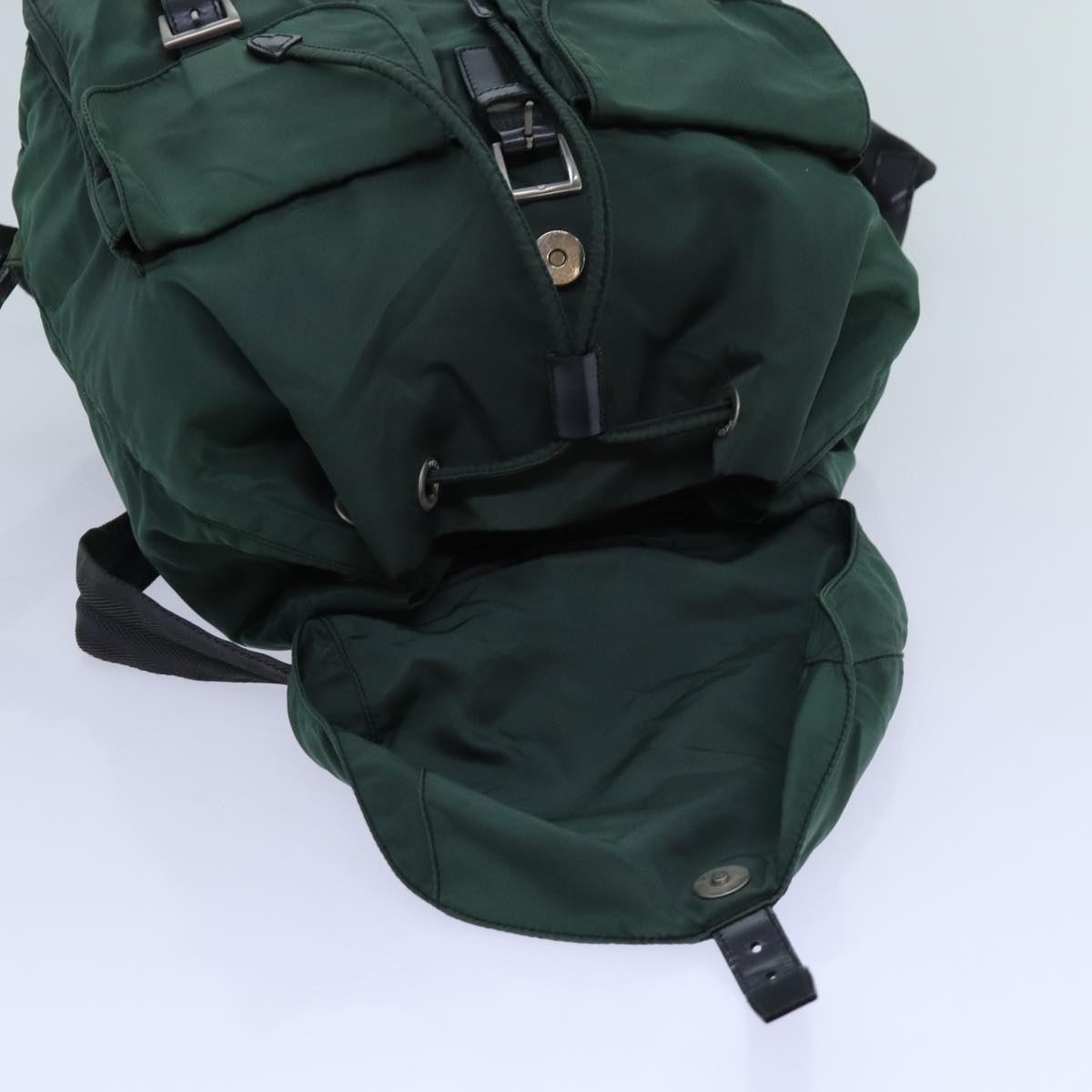 PRADA Backpack Nylon Green Auth bs13563