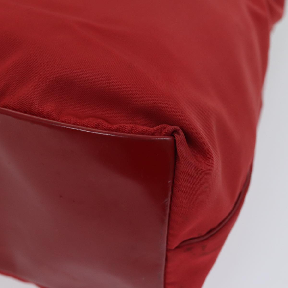 PRADA Shoulder Bag Nylon Red Auth bs13565