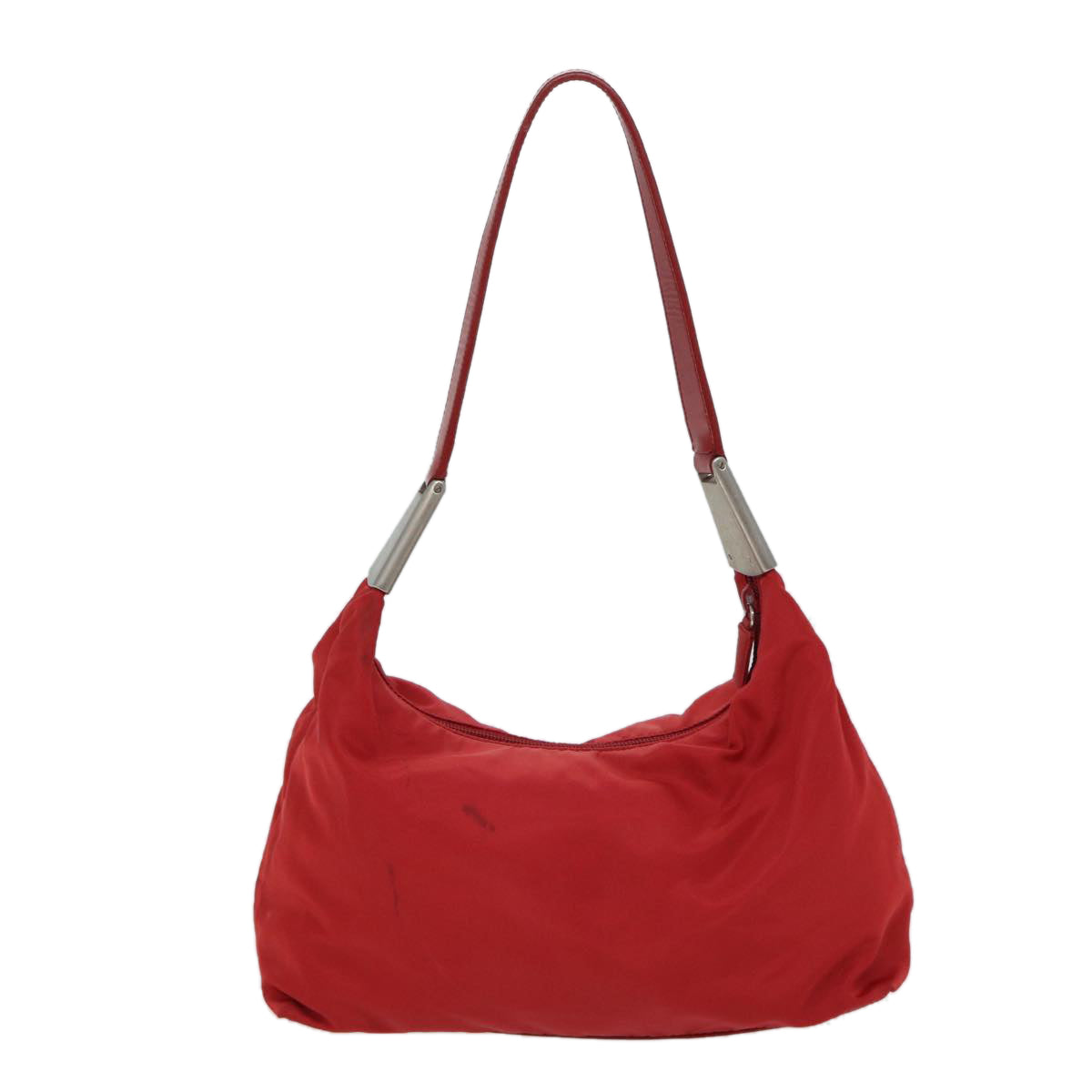 PRADA Shoulder Bag Nylon Red Auth bs13565 - 0