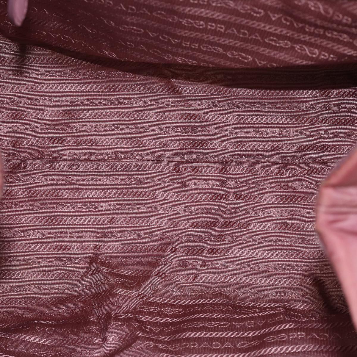 PRADA Hand Bag Nylon Pink Auth bs13566