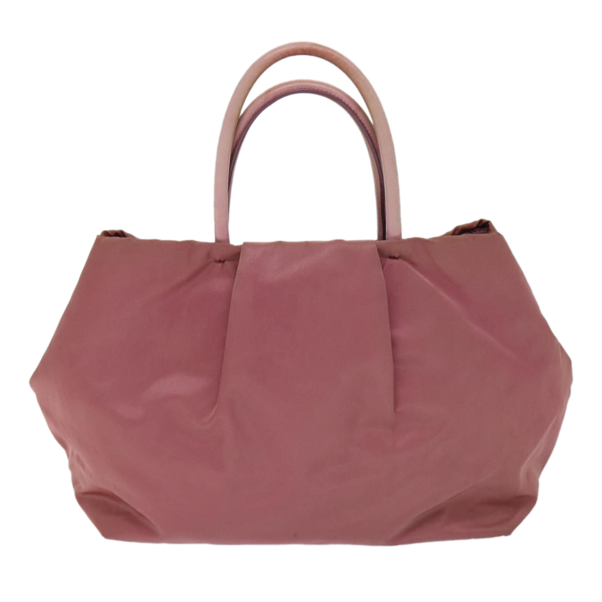 PRADA Hand Bag Nylon Pink Auth bs13566