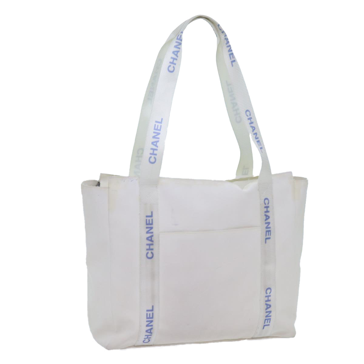 CHANEL Tote Bag PVC White CC Auth bs13602