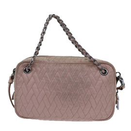 PRADA Quilted Hand Bag Nylon 2way Pink Auth bs13603 - 0