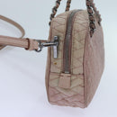 PRADA Quilted Hand Bag Nylon 2way Pink Auth bs13603-3