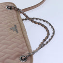 PRADA Quilted Hand Bag Nylon 2way Pink Auth bs13603-7