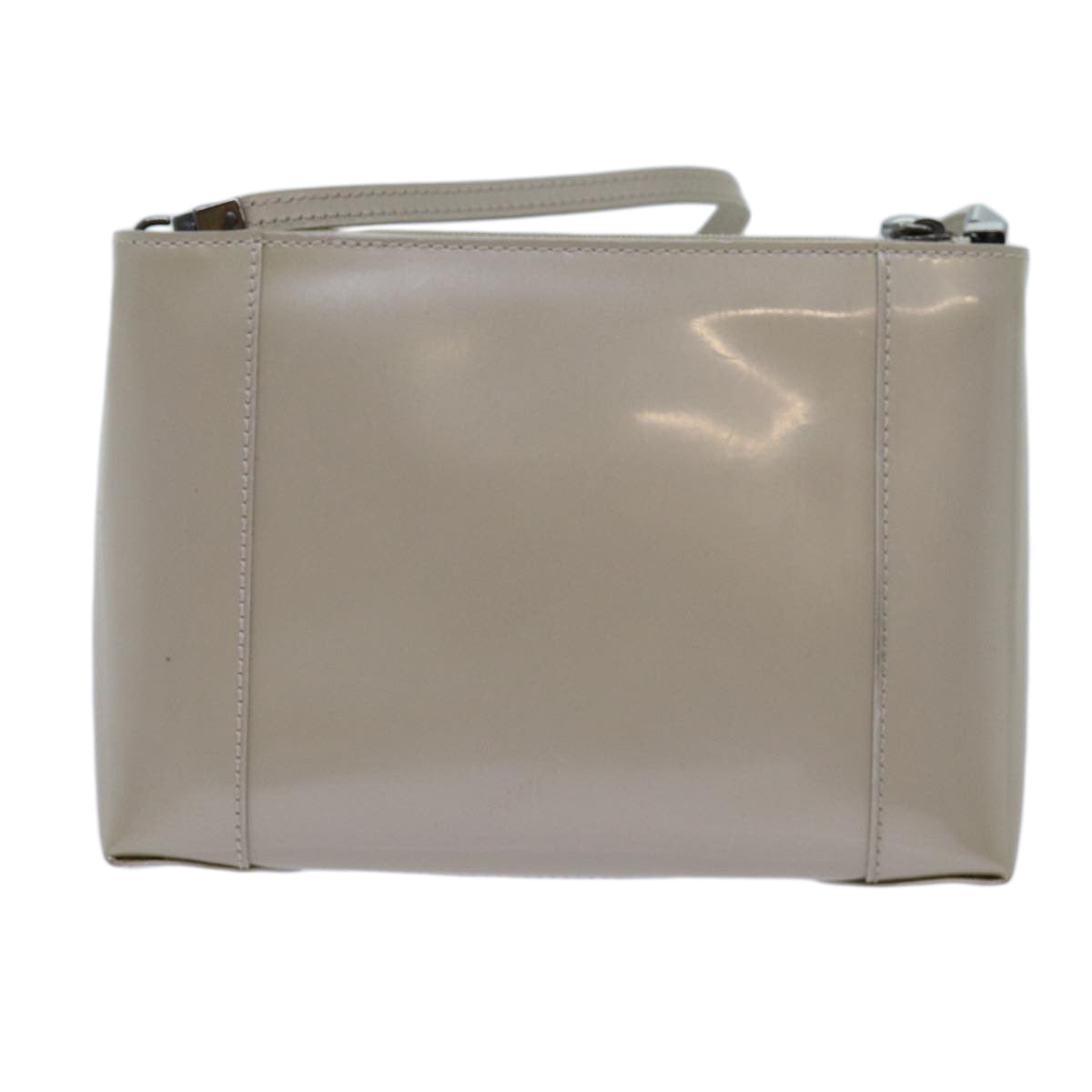 Christian Dior Shoulder Bag Enamel White Auth bs13604 - 0