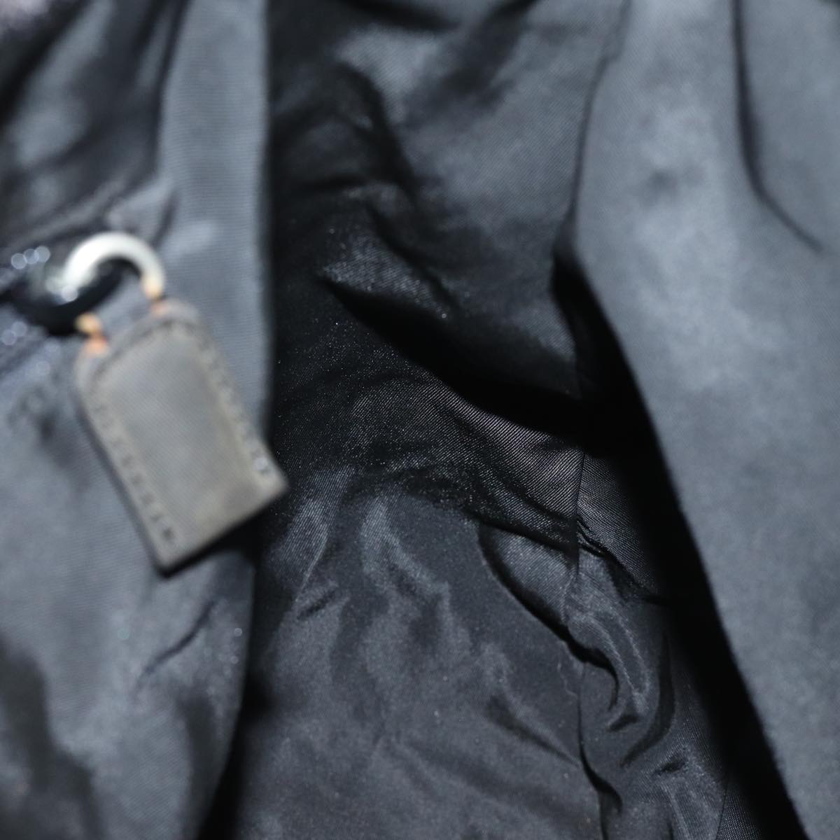 PRADA Shoulder Bag Velor Black Auth bs13612