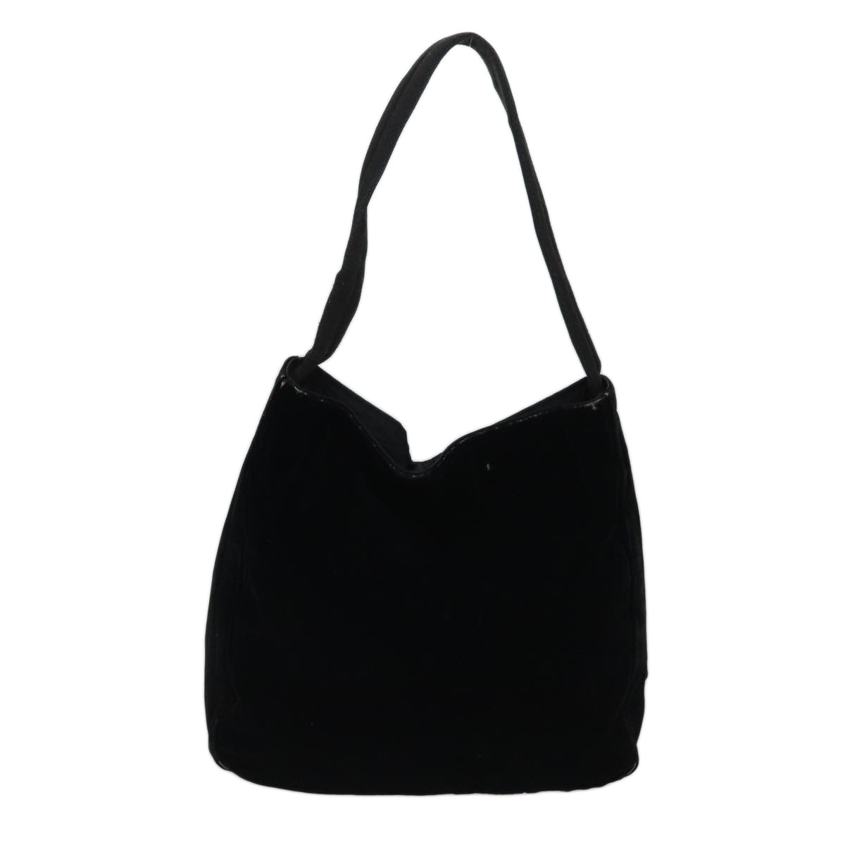 PRADA Shoulder Bag Velor Black Auth bs13612 - 0