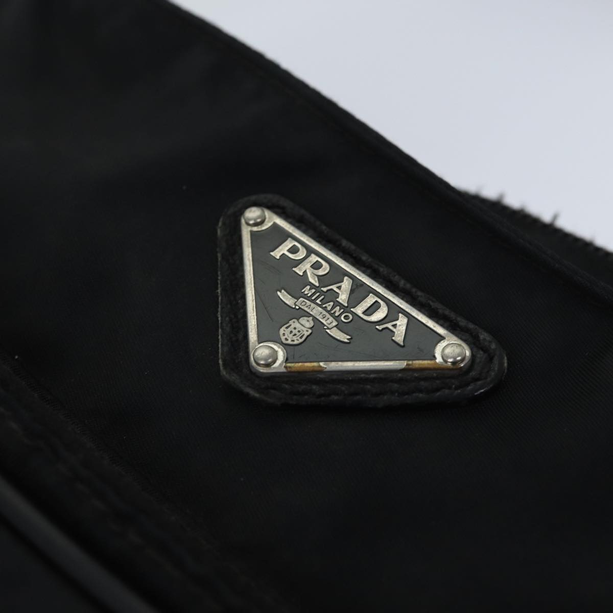 PRADA Shoulder Bag Nylon Black Auth bs13636