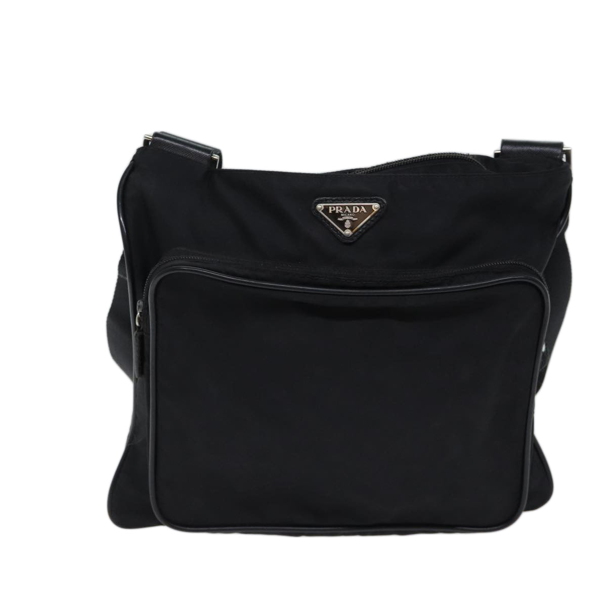 PRADA Shoulder Bag Nylon Black Auth bs13636