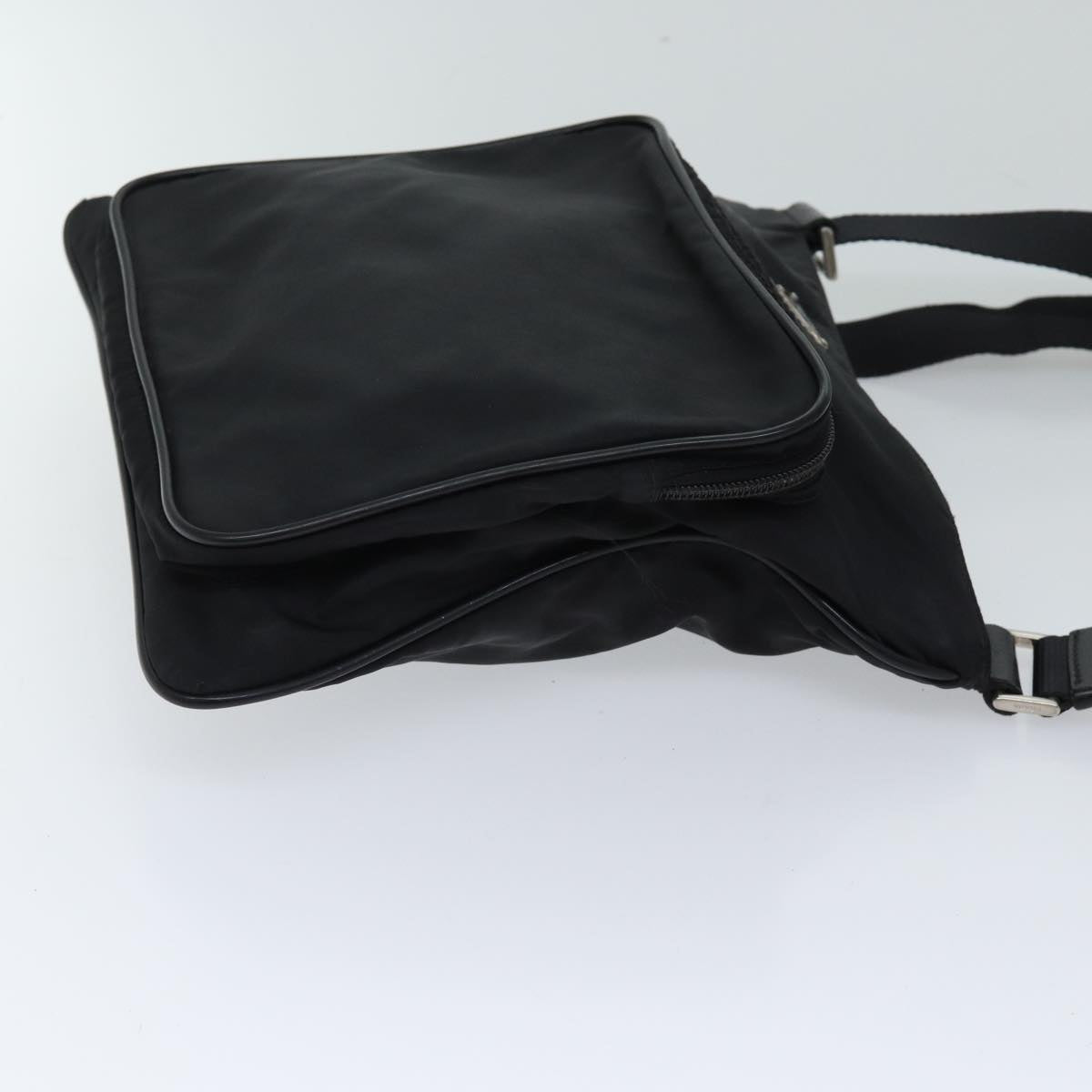 PRADA Shoulder Bag Nylon Black Auth bs13636